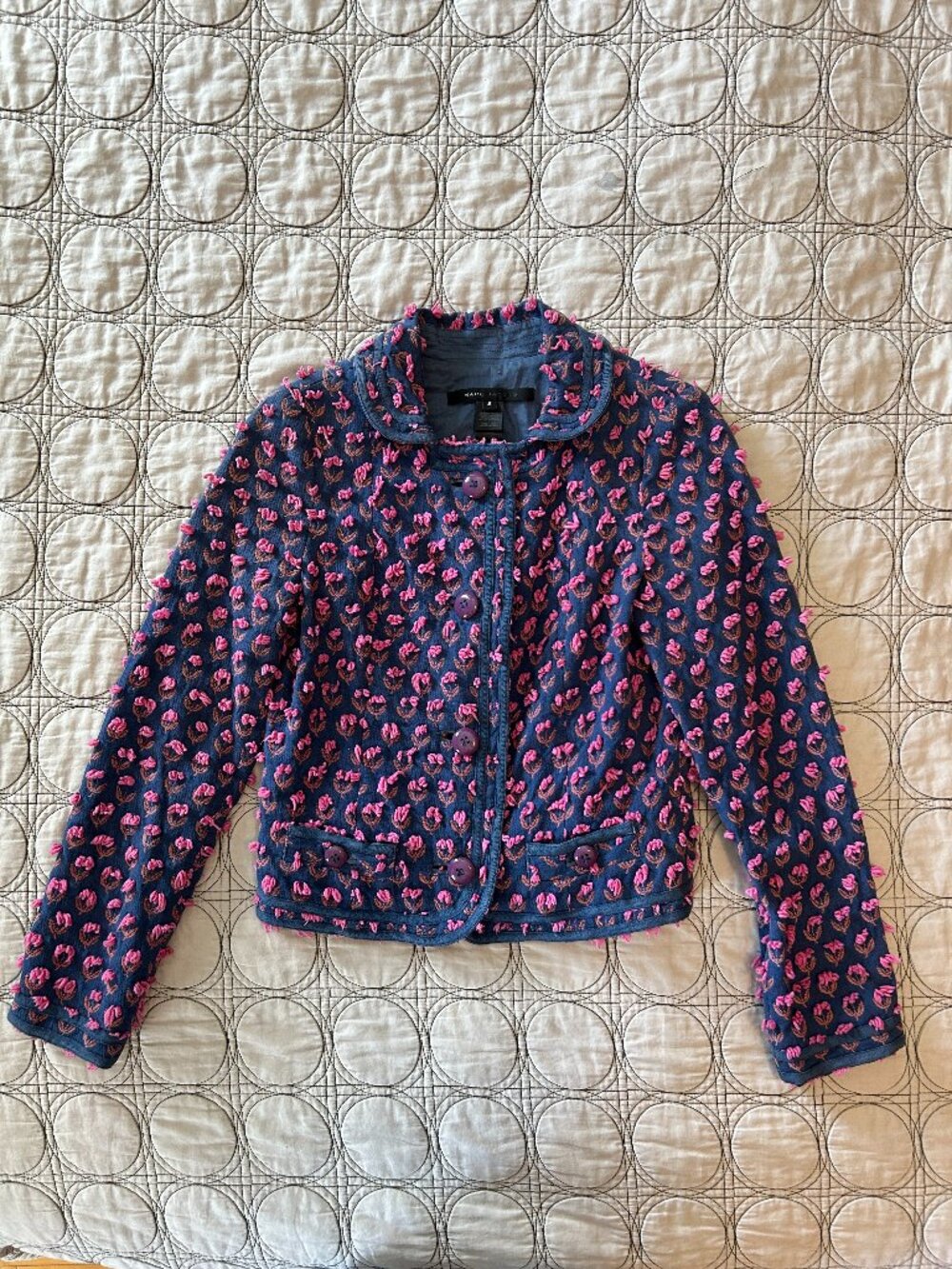 Marc Jacobs Quilted Blazer Jacket size 2 XS